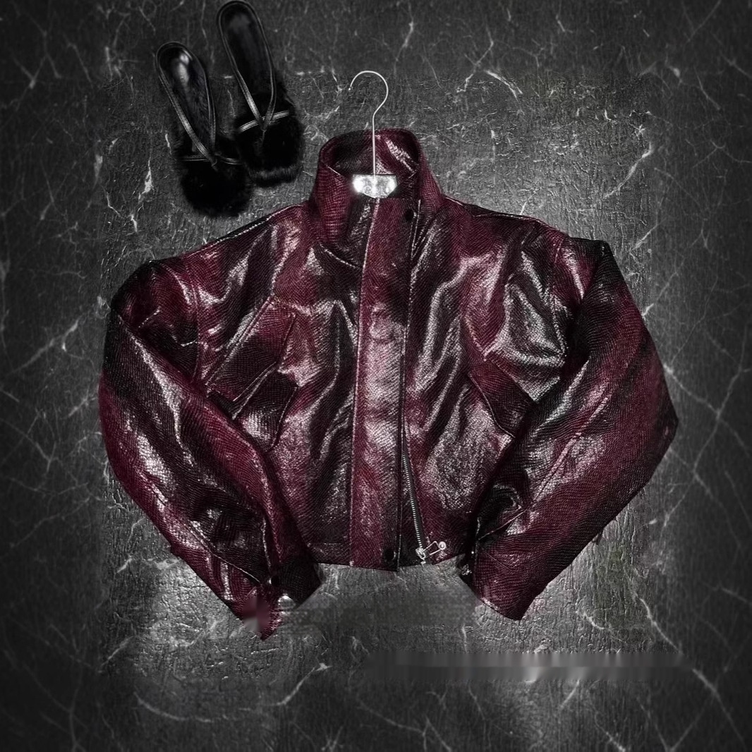 Leather Coat Quilted To Keep Warm Coat