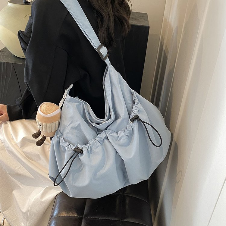 Ultra-light Pleated Crossbody Student Cloth Bag